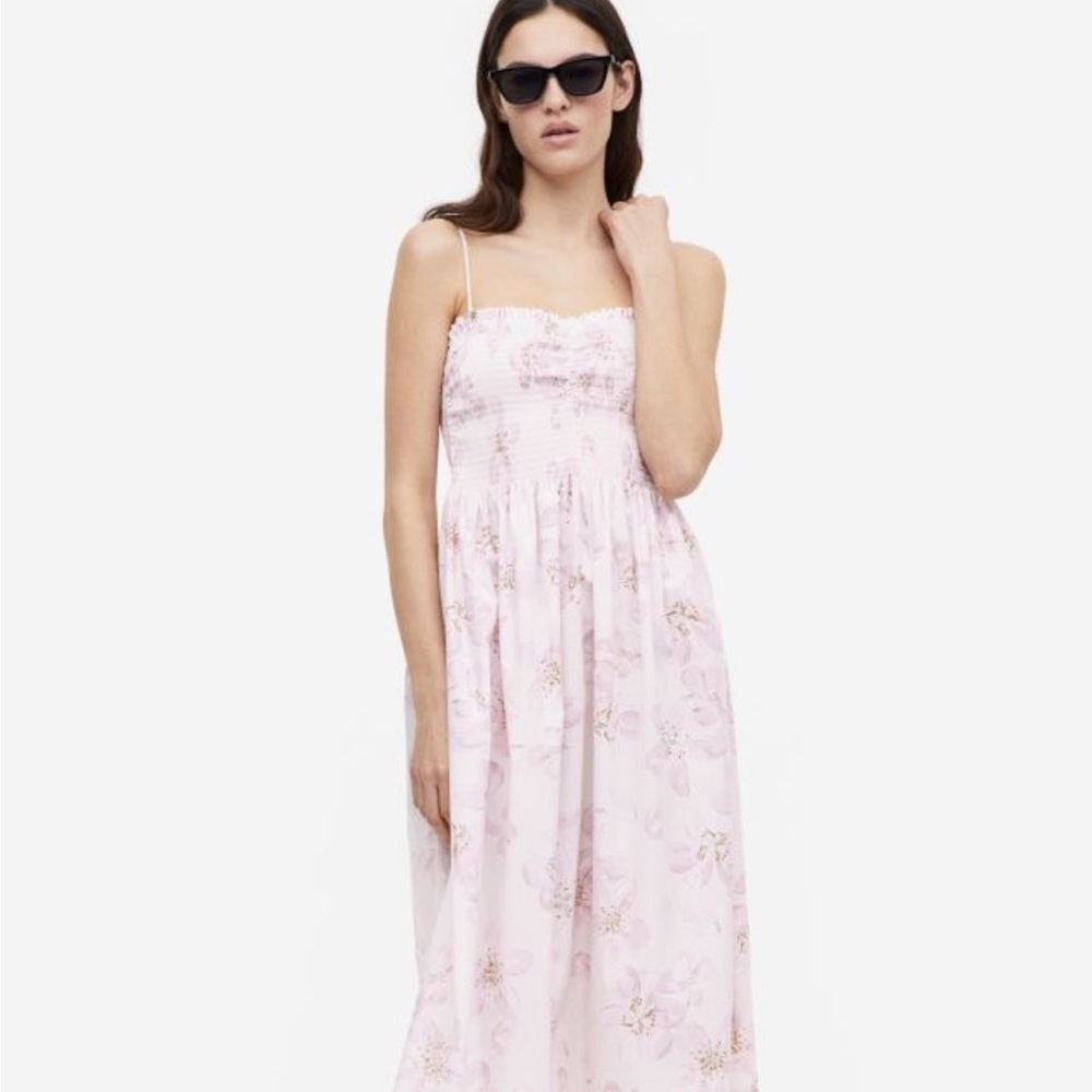 H&M Smocked Cotton Dress -NWT small